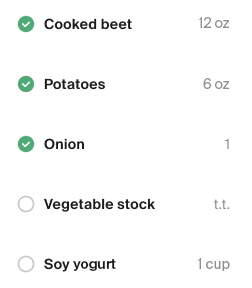 ingredienti